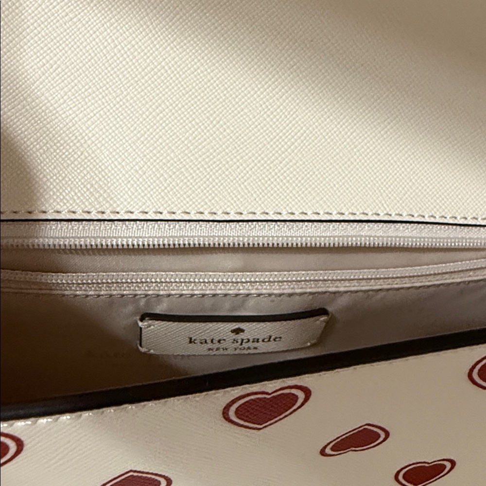 Kate Spade Cream and Red Heart Crossbody Bag - Picture 11 of 12